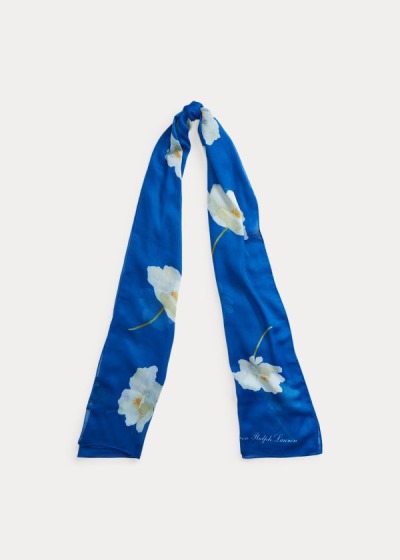 Bufandas Ralph Lauren Mujer Azules - Maria Floral - EUZLS2106